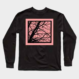 Bold Pink Tree Long Sleeve T-Shirt